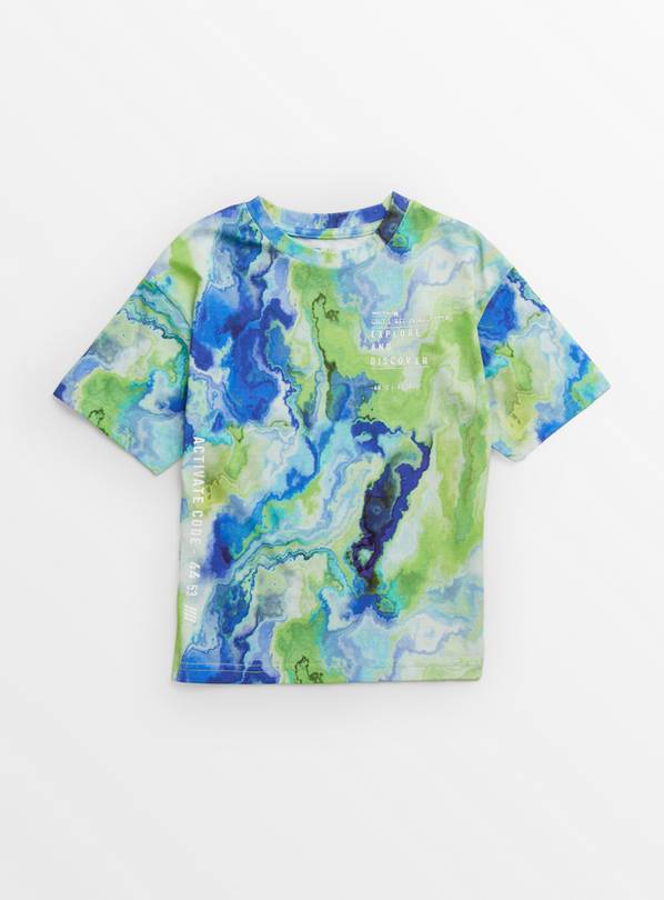 Watercolour Marble Short Sleeve T-Shirt 1 year